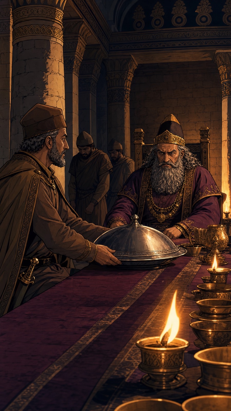 Harpagus at Astyages's table.