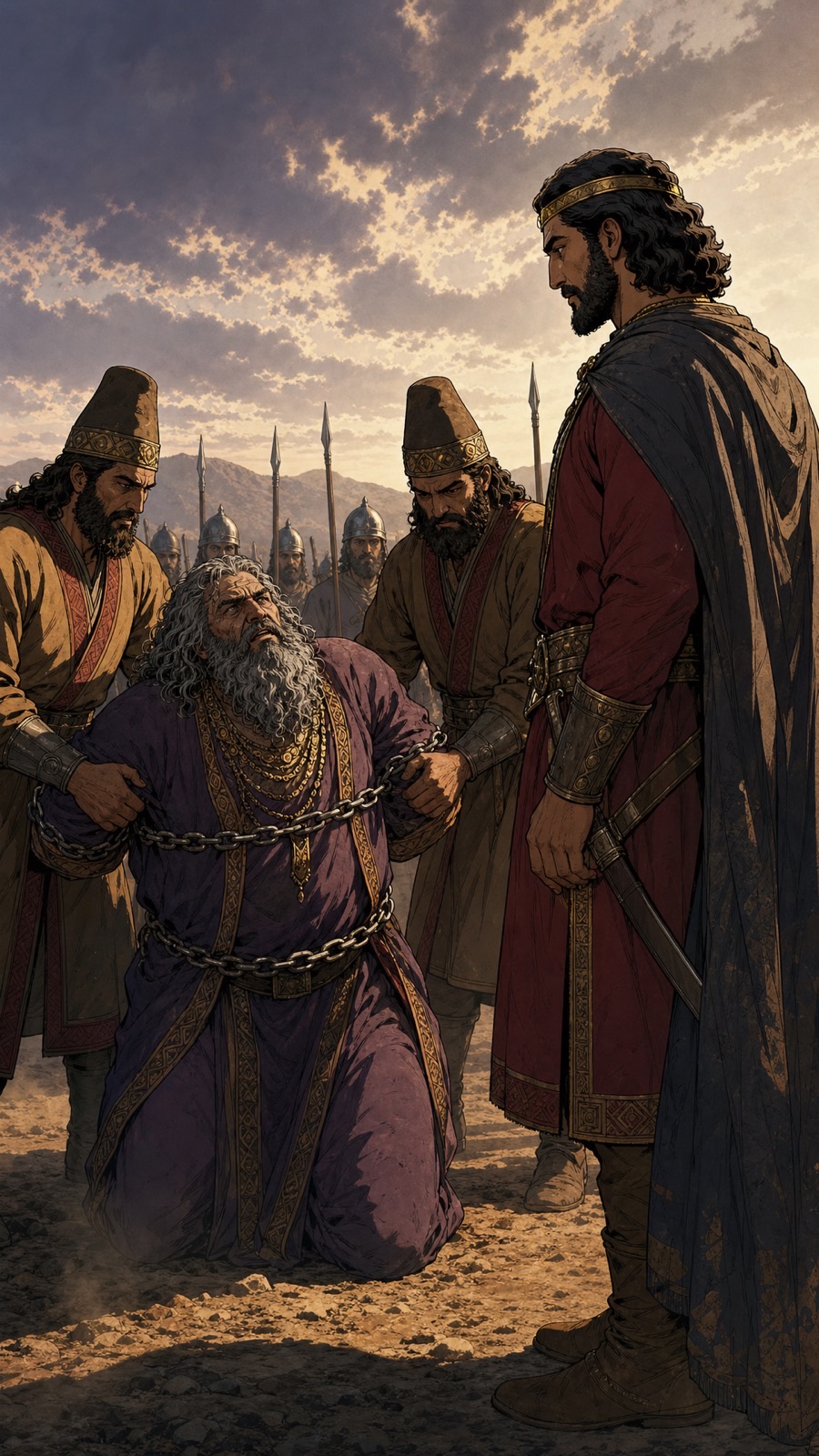 Astyages delivered to Cyrus by his own army.