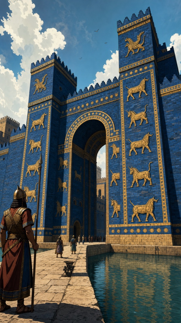 Babylon's walls and the Ishtar Gate.